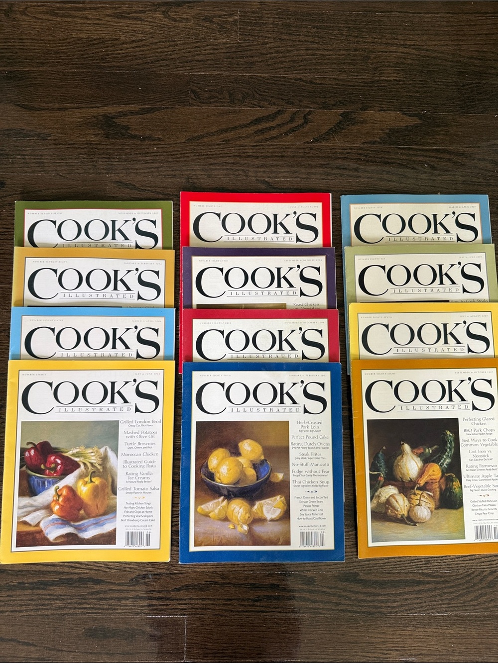Cook's Illustrated Cookbook Magazines Lot of 12 Issues - 2005-2007